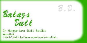balazs dull business card